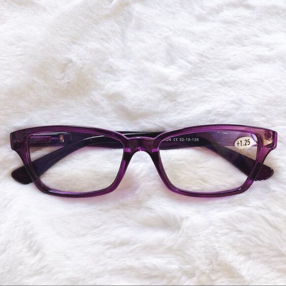 Ashley Purple Pattern Reader Blue Light Glasses - Picture 6 of 11